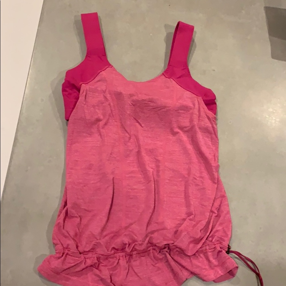 Lululemon women’s pink drawstring top